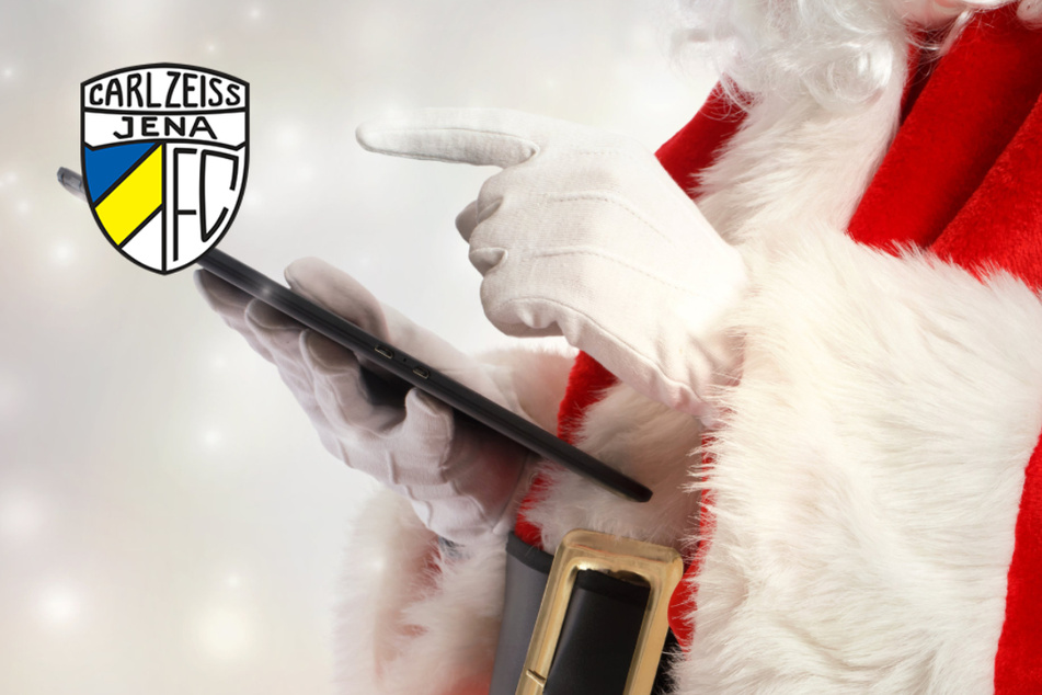 Ein silberner "Schlitten": Fans des Carl Zeiss Jena unterstützen den Weihnachtsmann