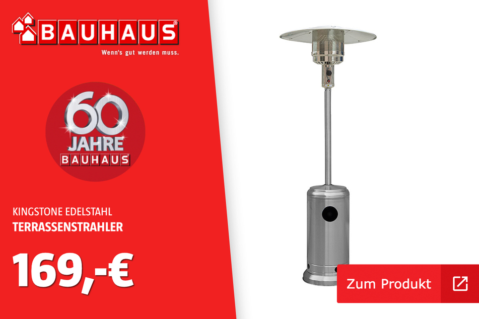 Kingstone Terrassenstrahler, 13 kW, H: 222 cm für 169 Euro