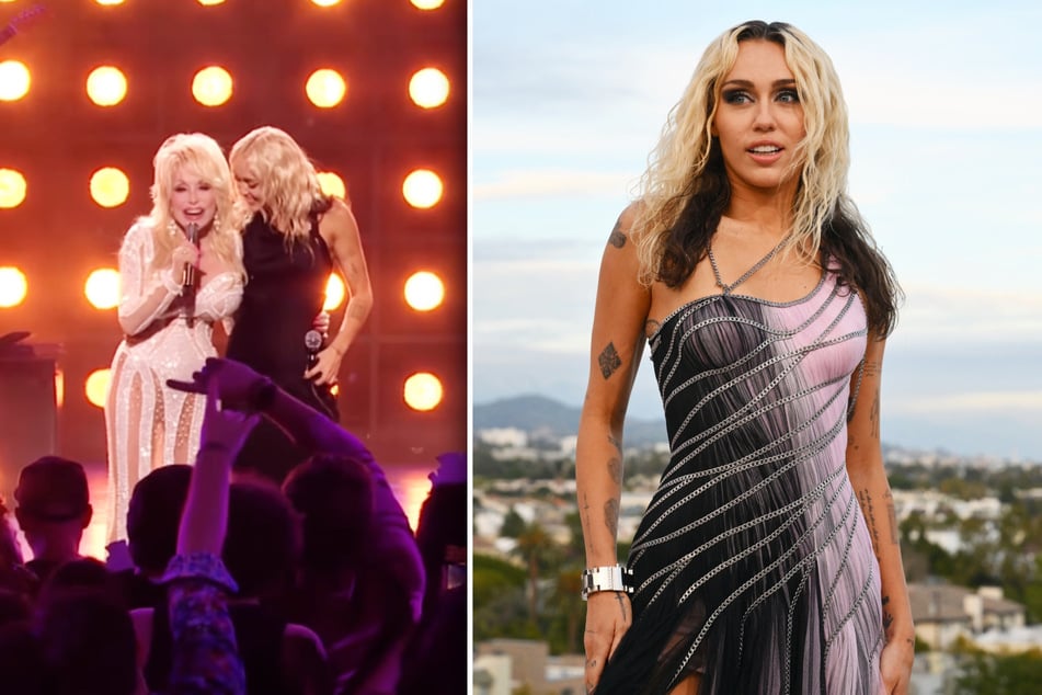 Dolly Parton is Miley Cyrus' godmother and regularly performs with her.