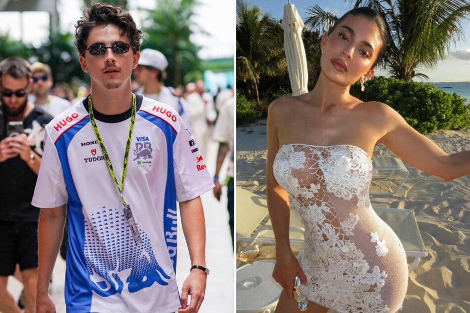 Kylie Jenner (r.) and Timothée Chalamet were spotted enjoying their romance in the South of France.