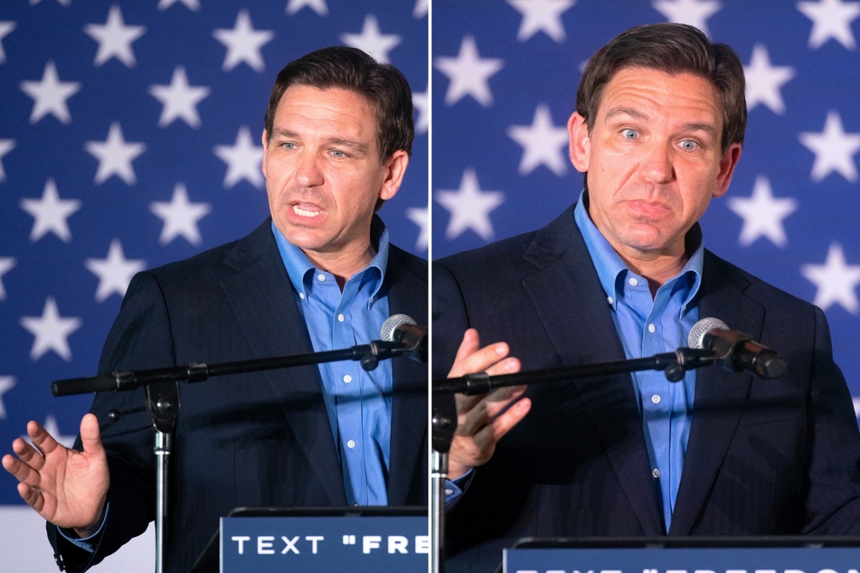 Florida Governor Ron DeSantis got into a spat during a news conference with a man who criticized his gun policies and blamed him for a recent shooting.