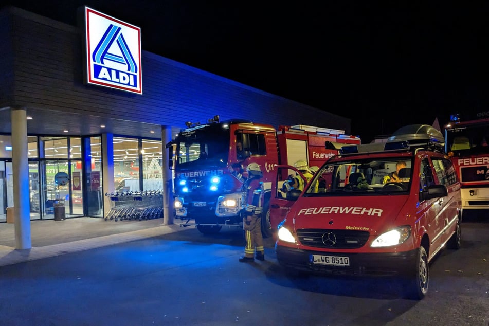 Im Aldi-Markt in Groitzsch ist es am Dienstagabend zu einem Brand gekommen.