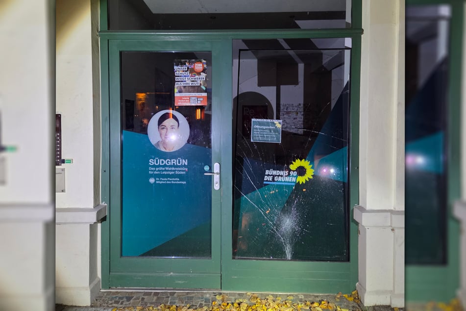 Das Wahlkreisbüro der Grünen in der Leipziger Südvorstadt ist in der Nacht zu Samstag Ziel eines Angriffs geworden.