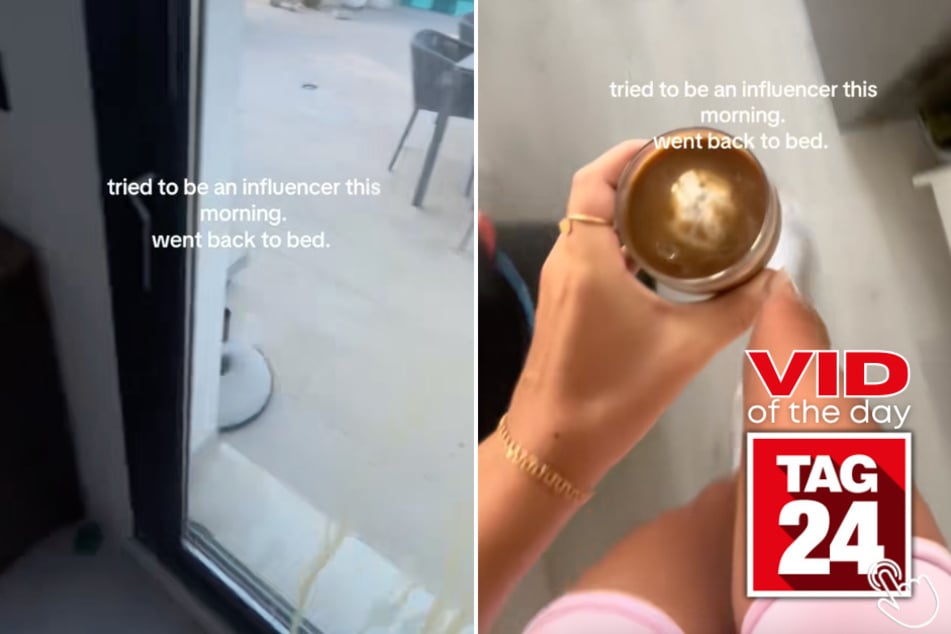 Erica Thisell tried to have her influencer moment this morning - but the sliding glass door had other plans...