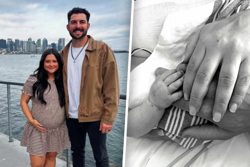 Alex Vesia and his wife Kayla (l.) have revealed the heartbreaking news that they lost their baby daughter last month.