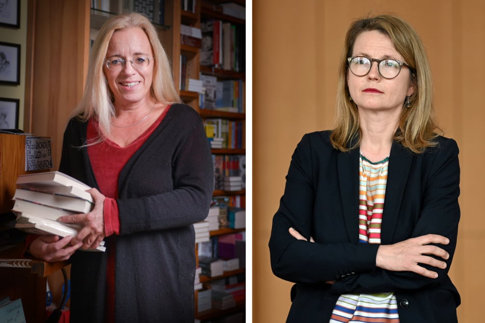 Gegen Kulturbürgermeisterin Annekatrin Klepsch (44, Linke, r.) tritt unter anderem Stadträtin Susanne Dagen (49, Freie Wähler) an.