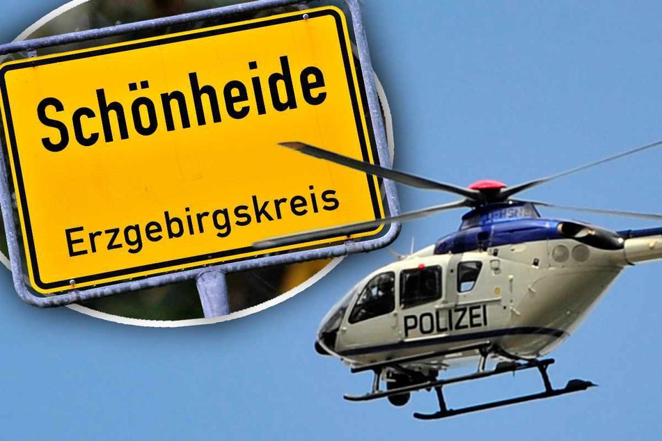 Polizeihubschrauber über dem Erzgebirge: Was war da los?