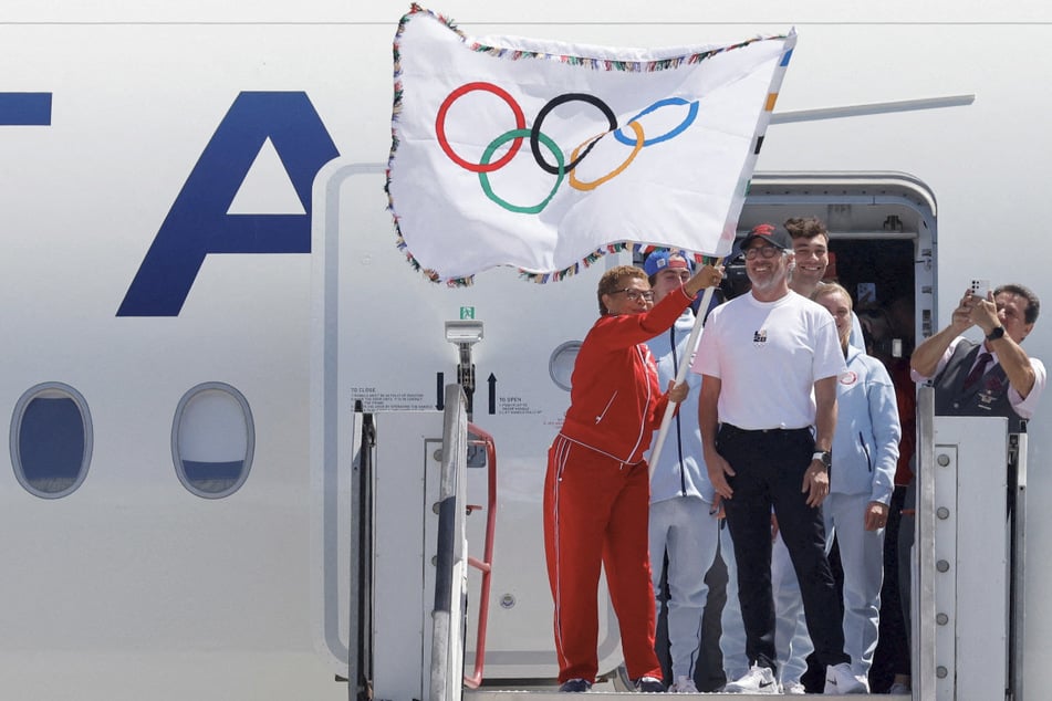 Olympic flag arrives in Los Angeles as California prepares to host 2028 Games