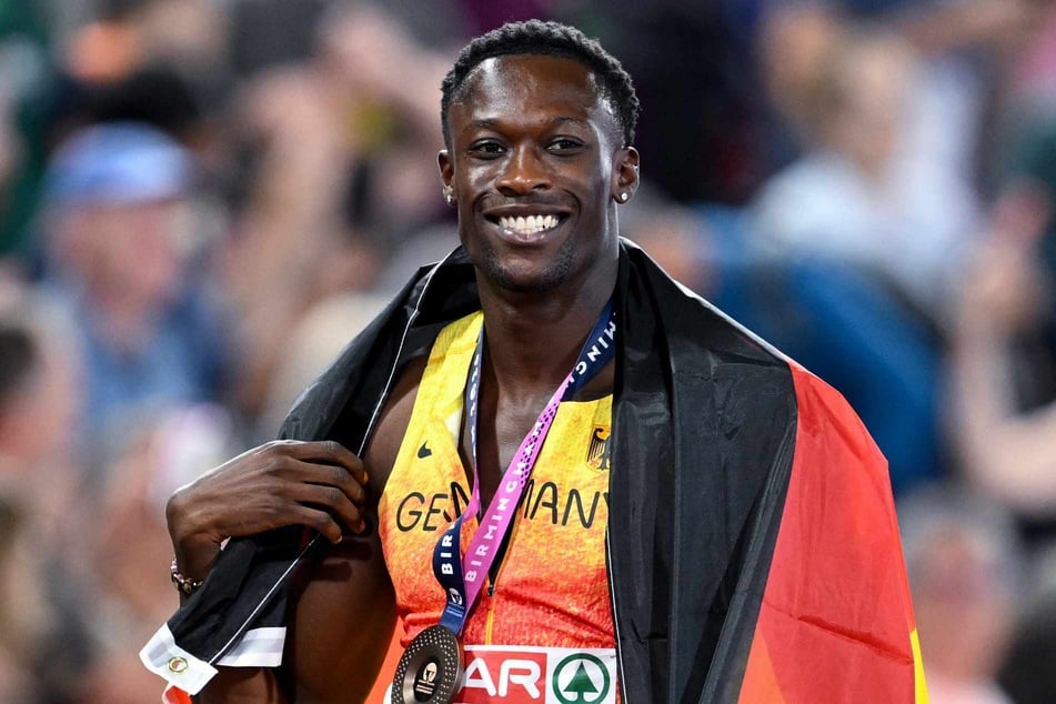 Owen Ansah mit der Bronzemedaille.