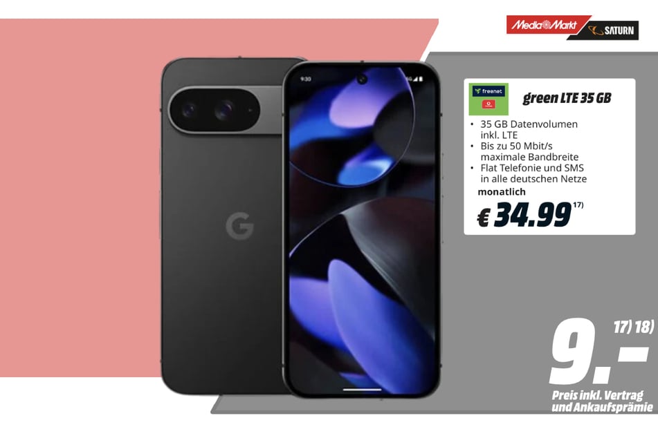 Google Pixel 9 für 9 Euro im Tarif.