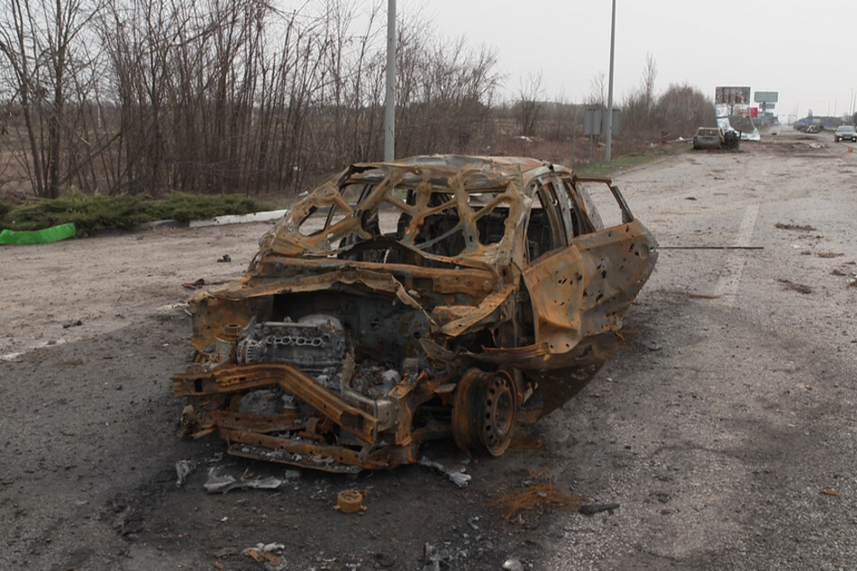 Die Straße des Todes: Drohnen zeigen das Ausmaß des Ukraine-Kriegs