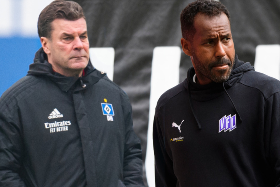 Daniel Thioune (r) könnte der Nachfolger von Dieter Hecking werden.