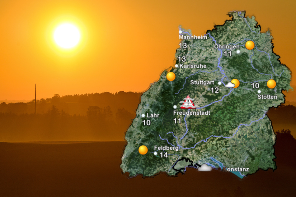 Nachdem sich der Hochnebel aufgelöst hat, scheint in Baden-Württemberg die Sonne. (Montage)
