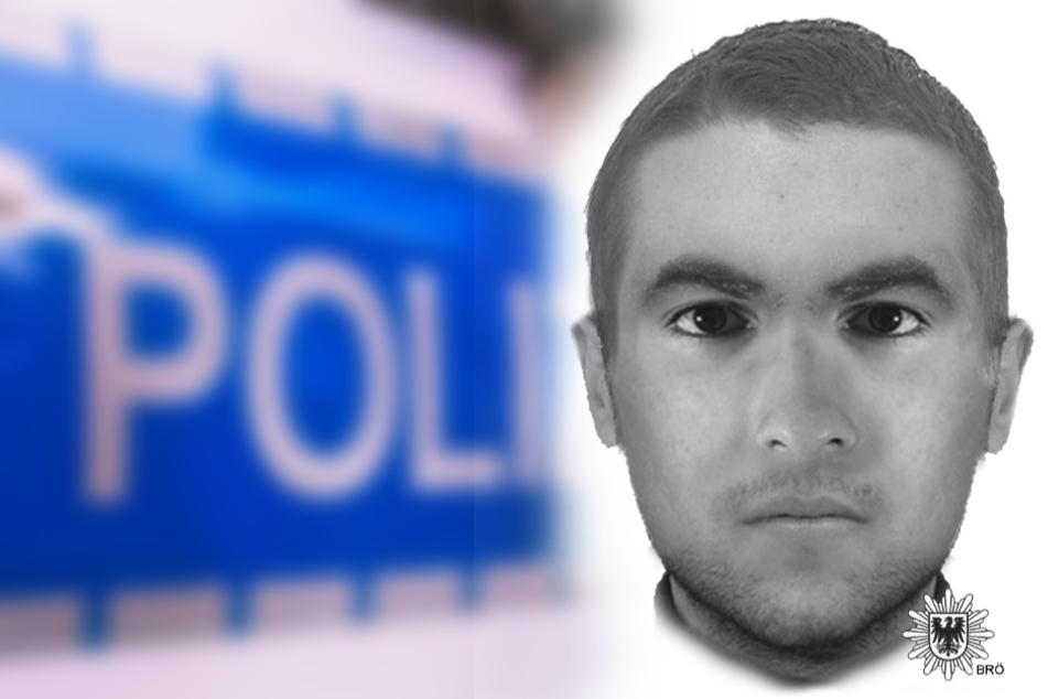 Phantombild des gesuchten Täters, der versucht haben soll, eine junge Frau zu vergewaltigen.