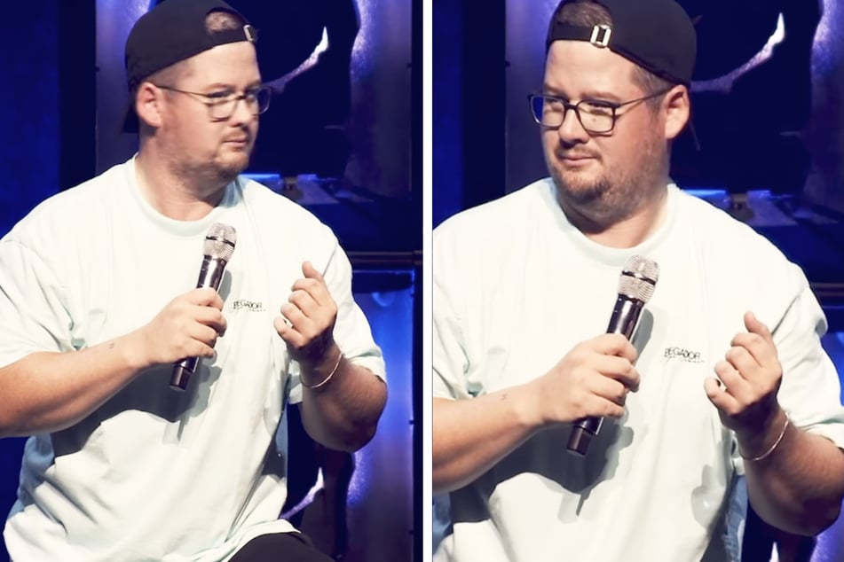 Als Chris Tall (34) bei seiner Show dem Publikum eine Frage stellt, kommt er ins Staunen.