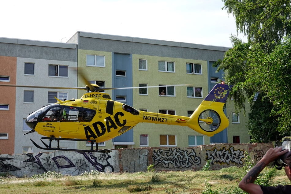 Auch ein Rettungshubschrauber war im Einsatz.