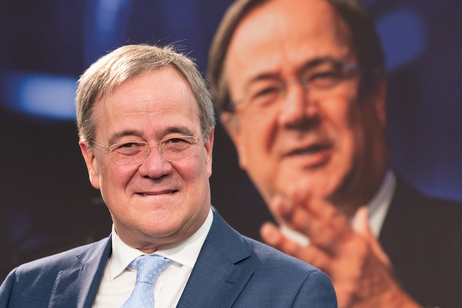 Unionskanzlerkandidat Armin Laschet (60) auf einer Wahlkampfveranstaltung der CDU.