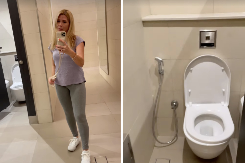 Tanja Szewczenko (45) ist von der Toiletten-Anlage im Dubai-Shopping-Center begeistert.