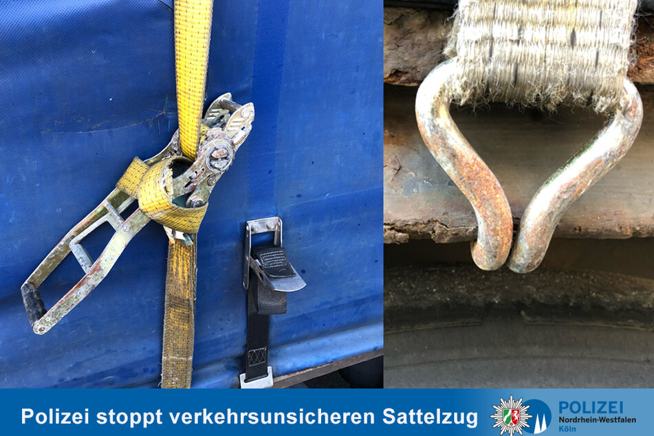 Die Ladung war nur mangelhaft gesichert.