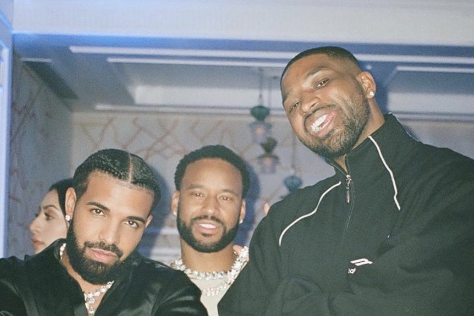 Drake (l.) and Tristan Thompson (r.) were seen partying together over Memorial Day Weekend.
