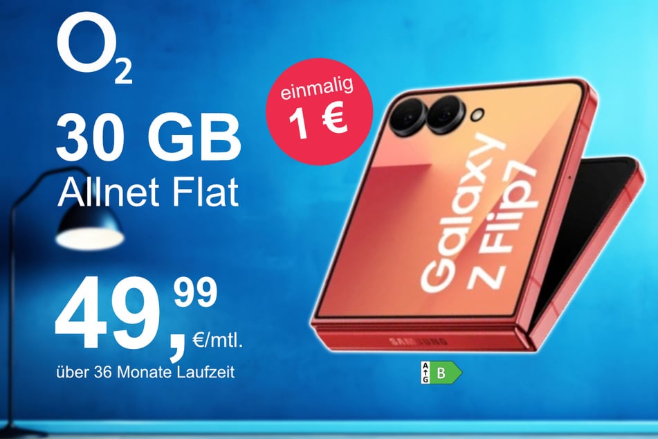 Das Samsung Galaxy Z Flip7 im o2 Mobile M für einmalig 1 Euro.