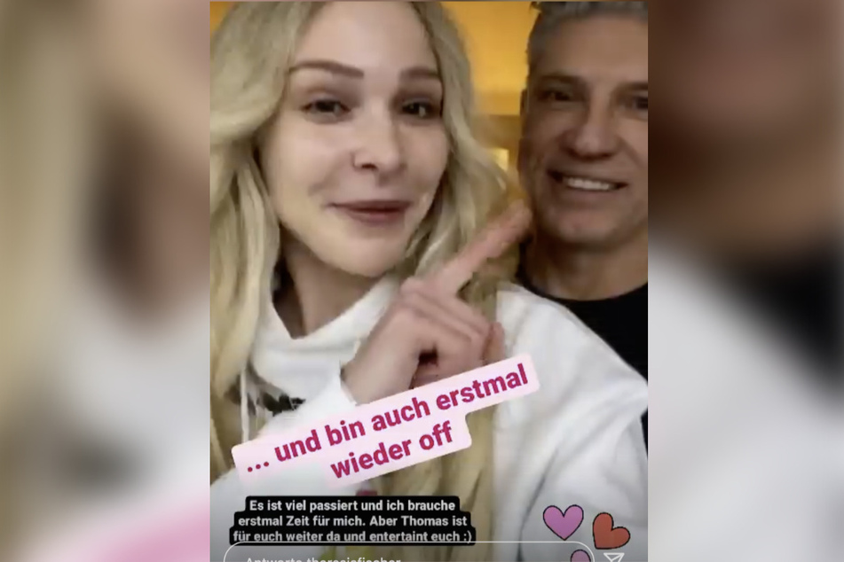 Theresia Fischer (29) verabschiedet sich von Instagram, Ehemann Thomas Behrend (58) übernimmt.