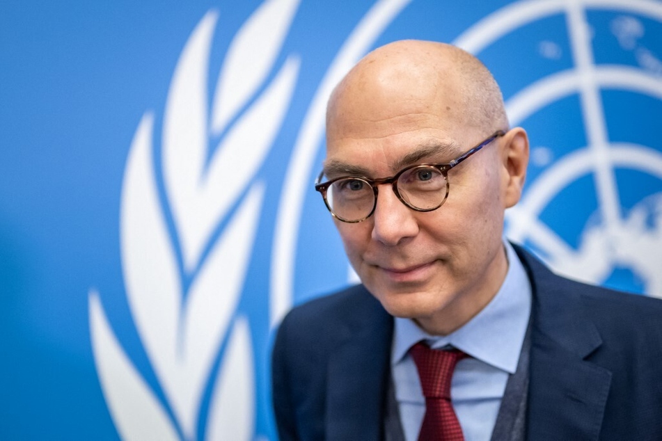 United Nations High Commissioner for Human Rights Volker Türk at the UN Offices in Geneva, Switzerland.