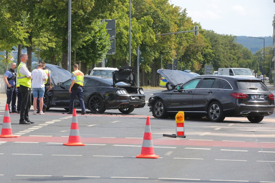 Der Sachsenplatz musste gesperrt werden.