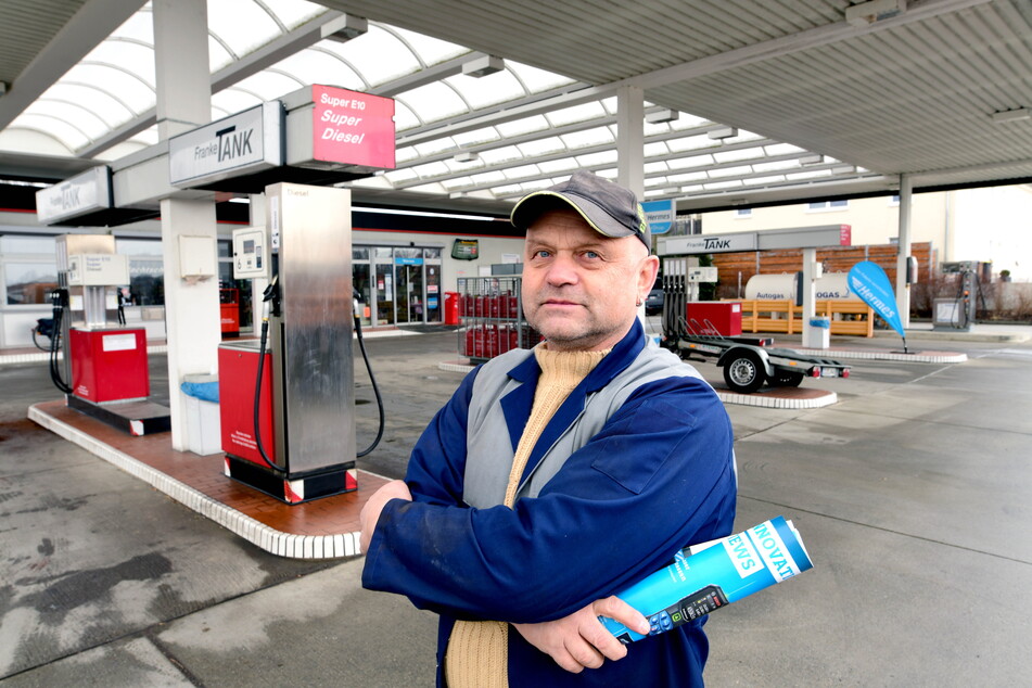 Der Zittauer Tankstellen-Chef Andreas Franke (62) bereitet sich auf die Schließung vor.
