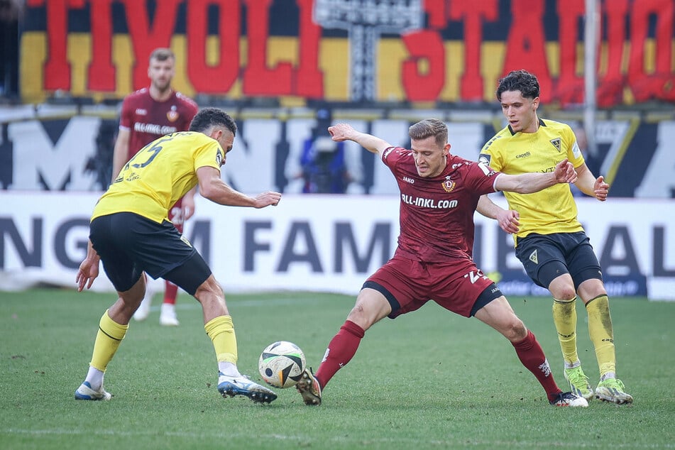 Niklas Hauptmann (28) war mit seinem Tor der Matchwinner für Dynamo Dresden.