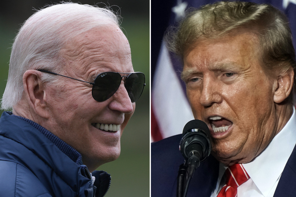 Donald Trump (r.) aims to top Joe Biden's recent fundraising with a billionaire-backed event in Florida on Saturday.
