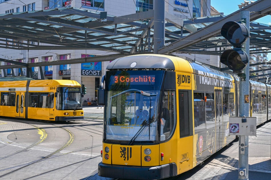 Straßenbahnen am Postplatz: Die Initiatoren wollen einen Abbau des DVB-Liniennetzes verhindern.
