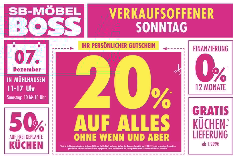 Mit diesem Coupon könnt Ihr bei Möbel Boss clever sparen.
