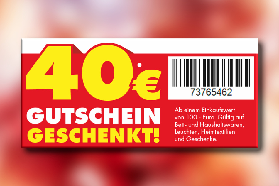 Einfach Coupon beim Bezahlen an der Kasse vorzeigen und 40 Euro auf den Einkauf sparen.