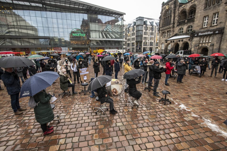 Bereits im Januar fand ein Protest der "Körpernahen" statt. Damals auf dem Neumarkt.
