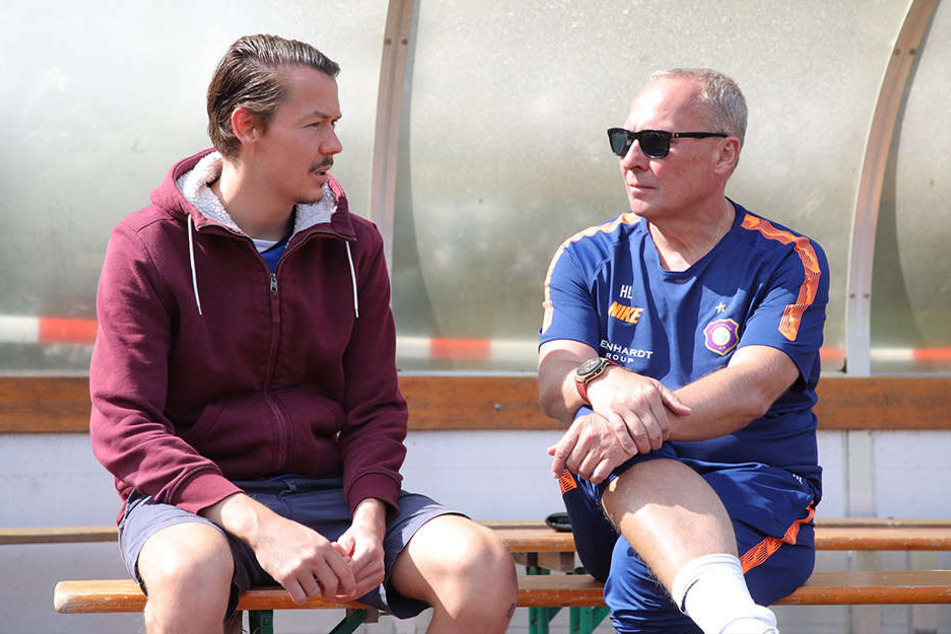 Helge Leonhardt (r.) im Gespräch mit TAG24-Redakteur Michael Thiele.