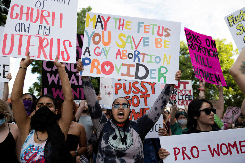 Texans rally in support of reproductive rights after the enactment of the state's fetal heartbeat law – one of the nation's strictest abortion bans.