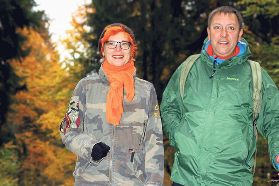 Morgenpost-Reporterin Katrin Koch begleitete Thomas Böttcher 2013 bei seiner Wanderung durch Sachsen - zumindest ein Stückchen ...