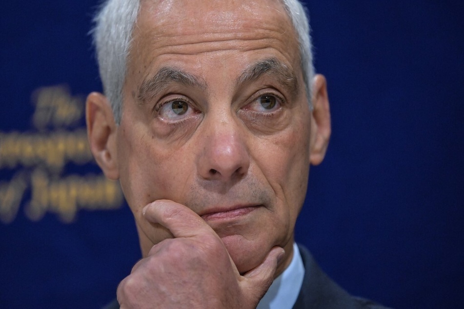 US Ambassador to Japan Rahm Emanuel reacts during a press conference at the Foreign Correspondents' Club of Japan in Tokyo on January 10, 2025.