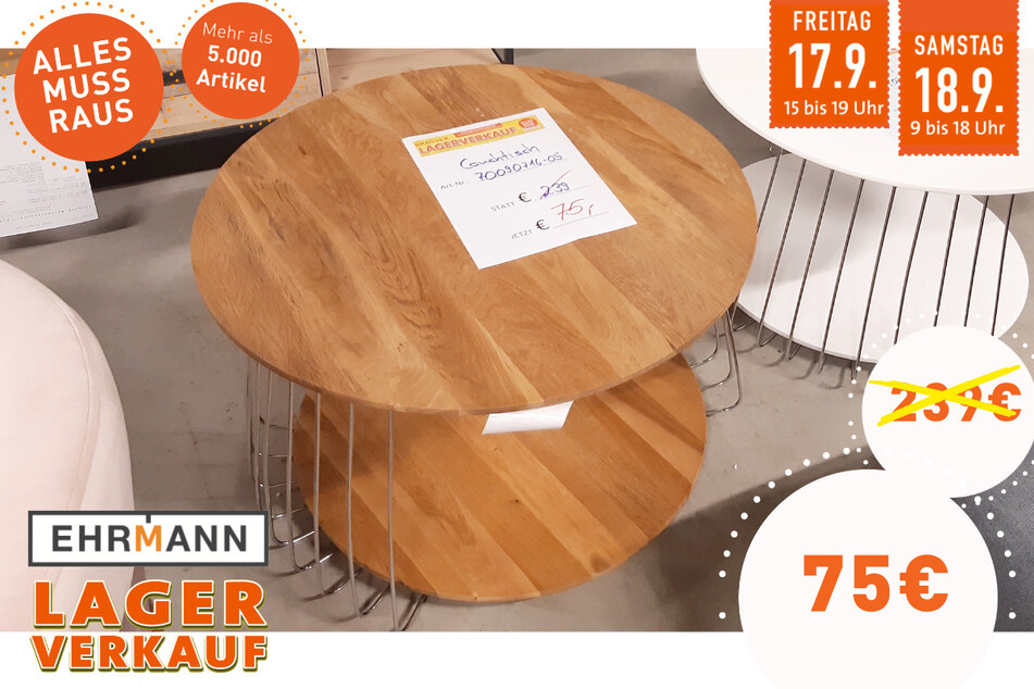 Couchtisch für 75 statt 239 Euro