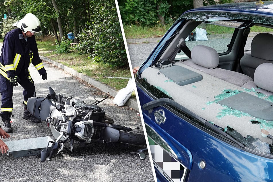 Unfall bei Tauscha: Motorradfahrer und Sozia schwer verletzt!