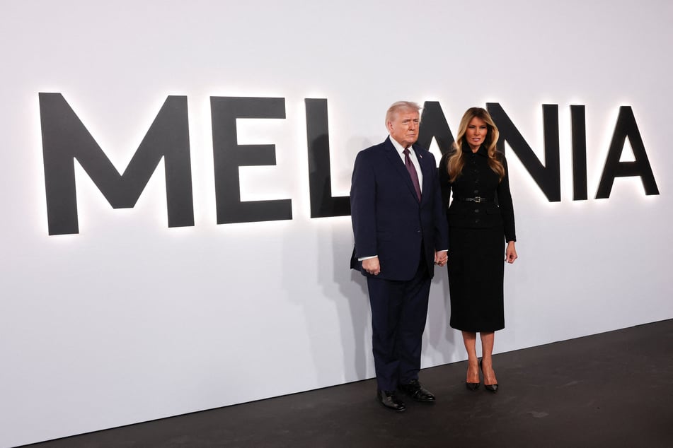 Trump gushes over "glamour" as top officials attend premiere of $40-million Melania movie