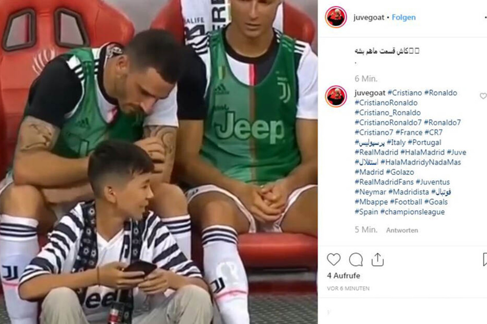 Ein kurzer Plausch mit Abwehr-Recke Leonardo Bonucci durfte natürlich auch nicht fehlen.