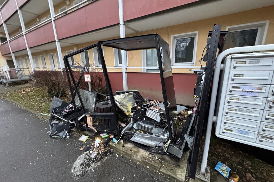 In Bautzen wurde ein Snackautomat gesprengt.