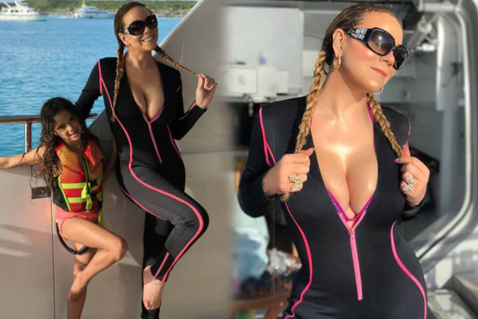 Mariah Carey präsentiert stolz ihre schlanke Figur.