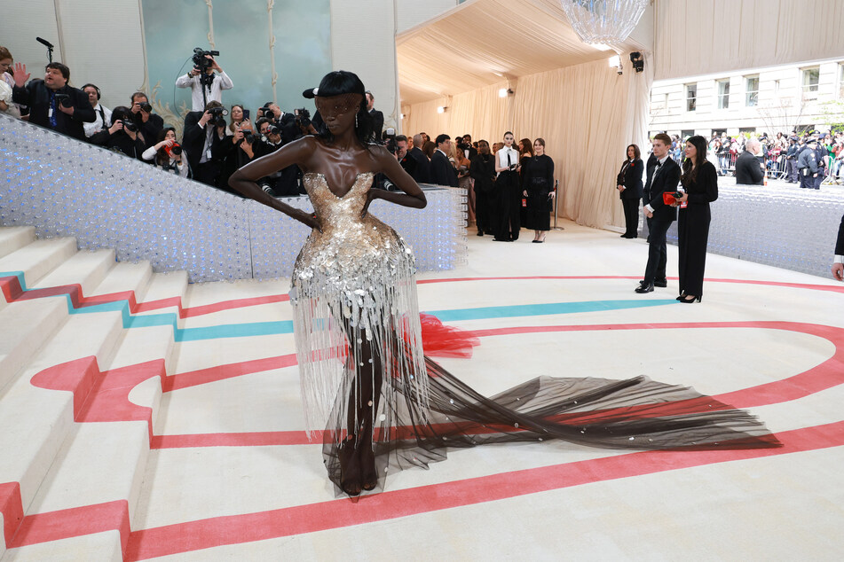 Anok Yai wows in Prabal Gurung at the 2023 Met Gala.