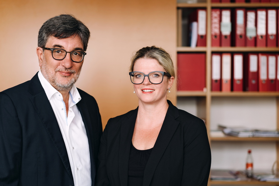 Susanne Schaper (46) und Stefan Hartmann (55), Landesvorsitzende und Spitzenkandidaten der sächsischen Linke, stellten das Wahlprogramm vor.