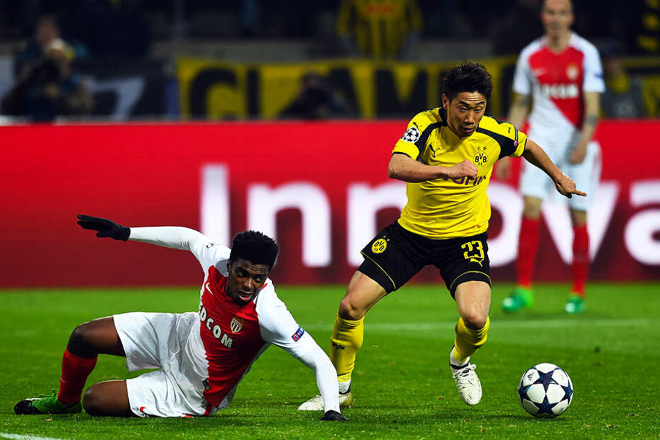 Im Duell mit seinem zukünftigen Verein? In der Champions League spielte Shinji Kagawa (r.) bereits mit dem BVB gegen den AS Monaco.