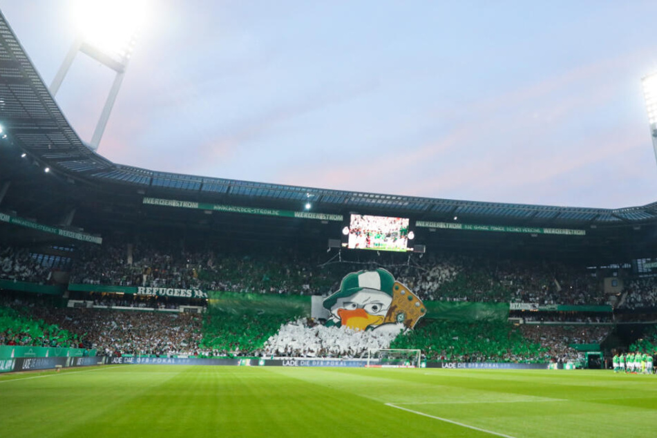 Die Fans von Werder Bremen zeigen vor einem Pokalspiel eine atemberaubende Choreographie.