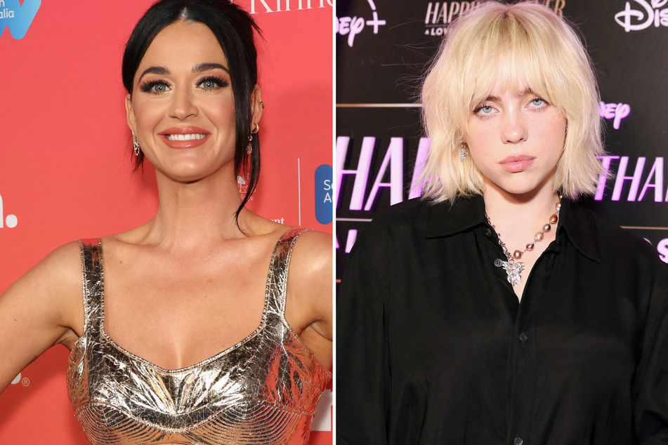 Katy Perry (l) admits she declined to work with Billie Eilish because she thought Eilish was "boring."